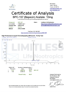 COA_BPC-157_acetate_US 1165_57_r1_2024-07-09