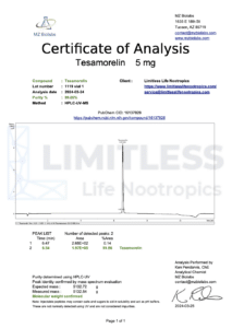 COA_Tesamorelin_5mg_lot-1119_vial1_2024-03-25