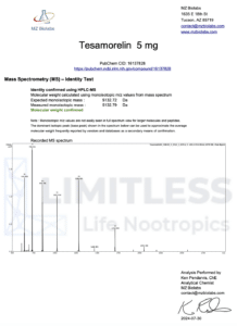 COA_Tesamorelin_5mg_lot-US 1184-63_vial2_2024-07-30