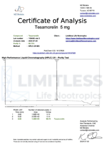 COA_Tesamorelin_5mg_lot-US 1184-63_vial2_2024-07-30