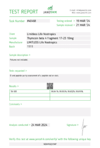 BPC-157 / Thymosin Beta 4 Fragment 17-23 (10MG / 50MG)