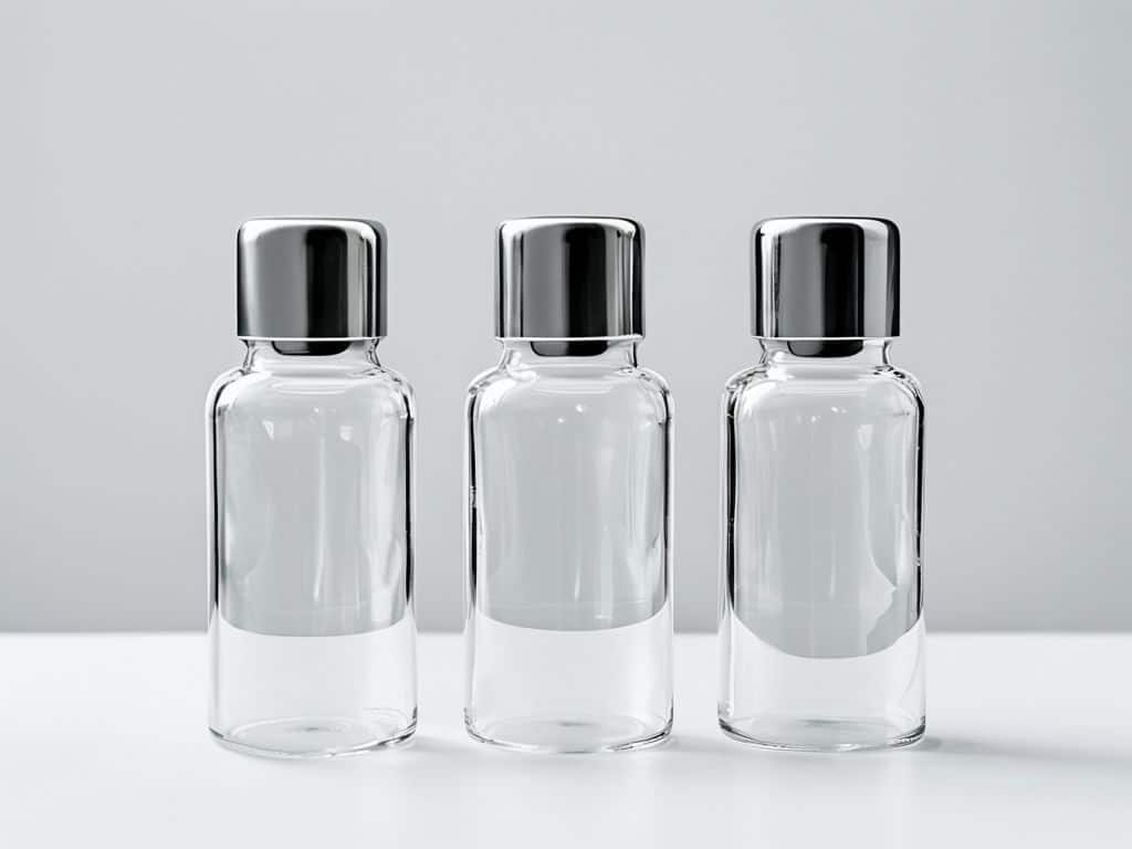 Clear glass peptide vials