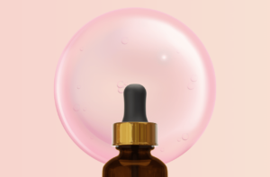 Anti-aging peptides featured image showing a skin cell and serum